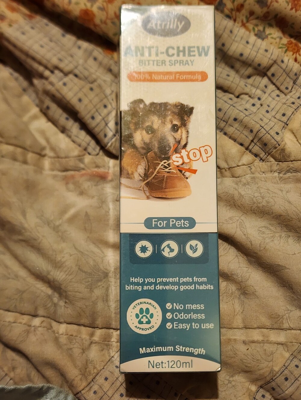 Atrilly Anti-Chew Bitter Spray For Dogs